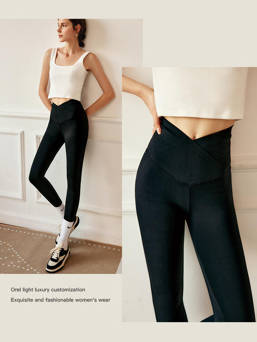 欧芮儿打底裤女夏季2022年新款高腰显瘦紧身高弹收腹提臀芭比裤子 商品图1