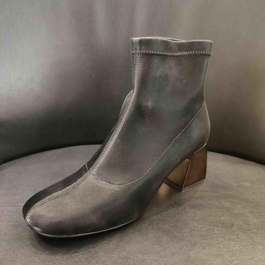 lfgj AR901弹力布时尚中粗跟短靴 商品图0