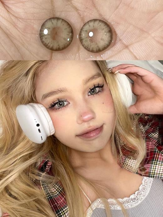 【年抛】款式名字：埃及青灰hushlens  |  中直径14.2 着色13.3 | 【同品牌多副美瞳更划算，选款色板在详情页内】 商品图0