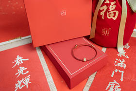 钱兔在握 足金红绳手链