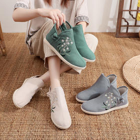 绣花鞋汉服鞋子，民族风老北京布鞋休闲布鞋GF-W-921