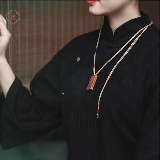 米马饰物 印度老料黑肉老山檀 收藏级无事牌all is well 商品图1