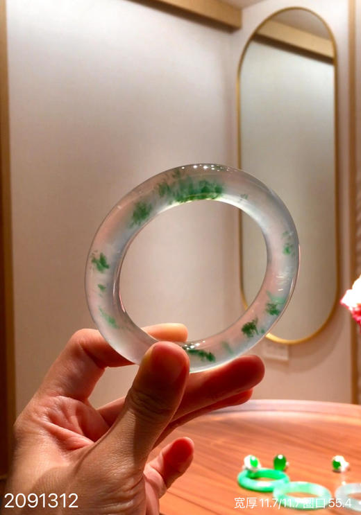玻璃飘翠手镯【2091312】具体价格微信咨询 商品图6