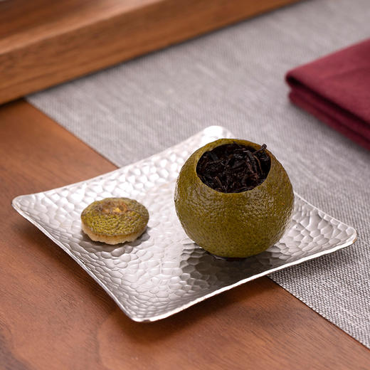 茶马世家丨新会小青柑 柑皮普洱茶 2022年柑+2012年勐海宫廷熟普 250g 商品图3