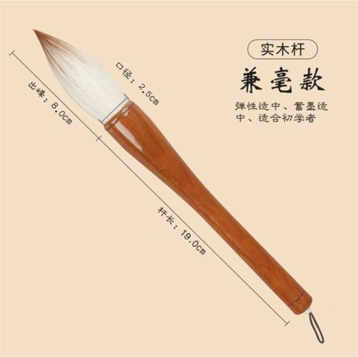毛笔专业级斗笔写春联大毛笔对联专用笔超大号特粗福字兼毫大楷大字书法国画实木杆提斗抓笔 商品图1