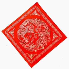 38*38cm/35*35万年红福字斗方红纸福字纸空白春联写对联纸手写过年书法作品纸自写新年春节毛笔用纸1张