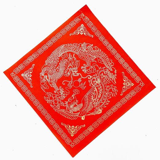 38*38cm/35*35万年红福字斗方红纸福字纸空白春联写对联纸手写过年书法作品纸自写新年春节毛笔用纸1张 商品图0
