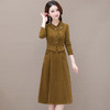 YQM YBB240-L假两件时尚修身连衣裙木耳边拼接气质裙 商品缩略图1