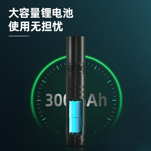 得力绿光激光笔座充300mAh(黑) 商品图3