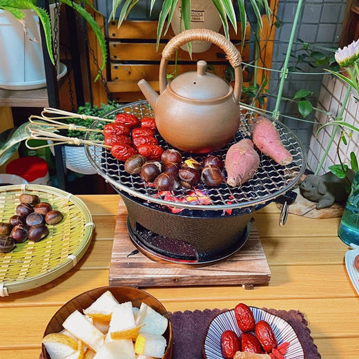 天聪-多功能铸铁炭烤炉四件套小号/中号/大号 商品图3