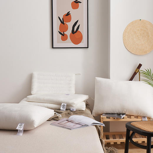 【纯净原棉 贴合头颈 柔缓承托】日式全棉A类母婴级柔软回弹枕芯儿童学生护颈纯棉枕头家用 商品图1