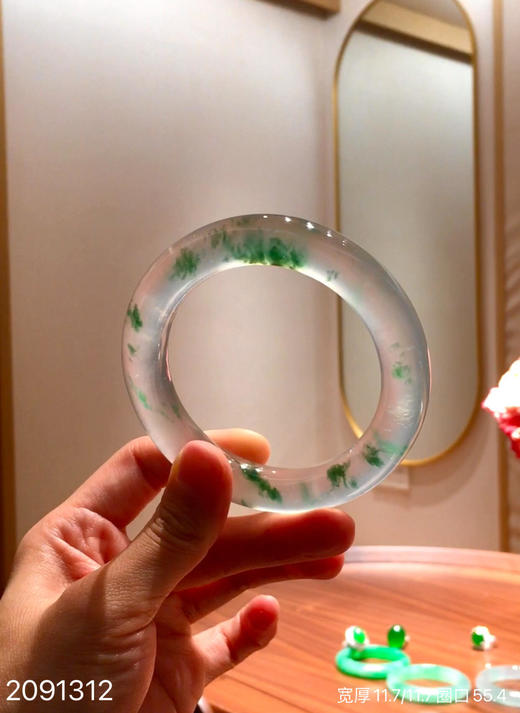 玻璃飘翠手镯【2091312】具体价格微信咨询 商品图2