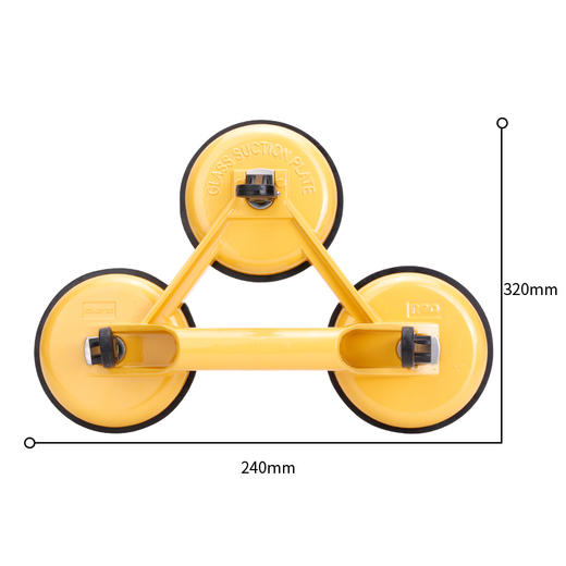 得力DL-XP03玻璃吸盘三爪150kg(黄) 商品图2