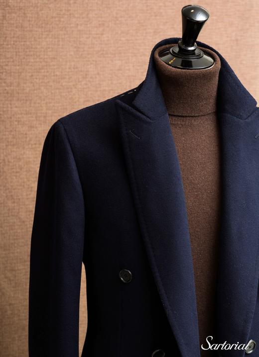 Cesare Attolini 藏蓝羊绒大衣 商品图1