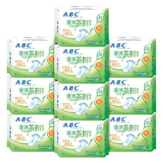 (直播）ABC卫生巾澳洲茶树精华日用260mm加长棉柔亲肤超薄姨妈巾 商品图0