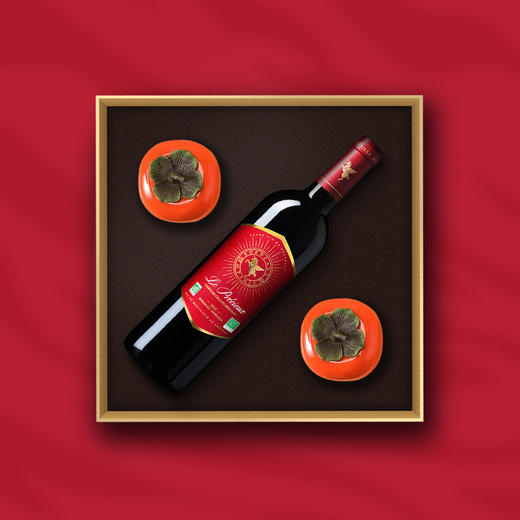 翡马*波尔多进口红葡萄酒2015年 12.5度 750ml*1 红盾干柿柿如意春节礼盒 商品图3