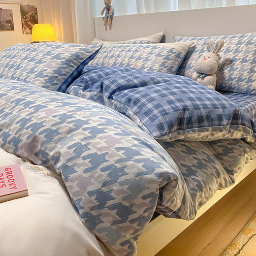 【全面印花四件套 享受如坠云端的触感体验】全棉ins小清新印花纯棉四件套床上用品床单被套宿舍三件套 商品图7