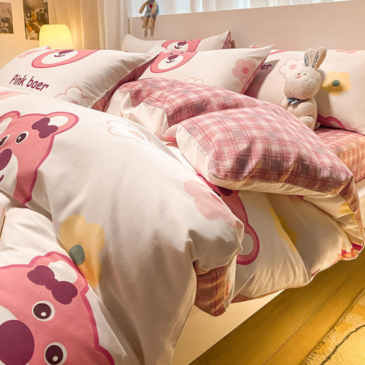 【全面印花四件套 享受如坠云端的触感体验】全棉ins小清新印花纯棉四件套床上用品床单被套宿舍三件套 商品图8