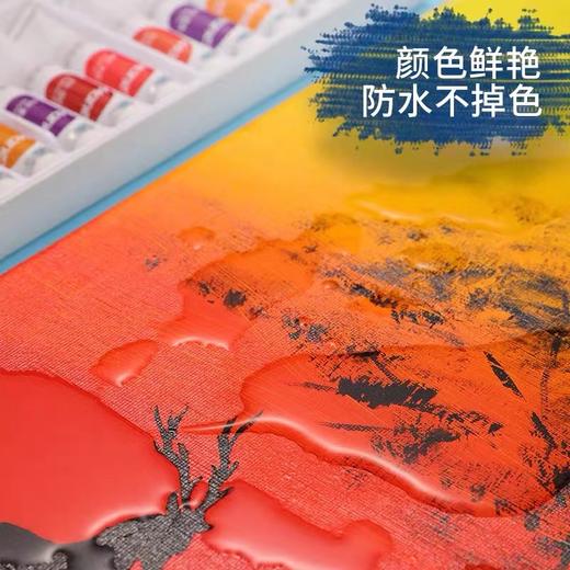 马利牌丙烯颜料初学者24色套装手绘墙绘12ML炳稀纺织防水儿童学生石头画鹅卵石彩绘颜料 商品图2