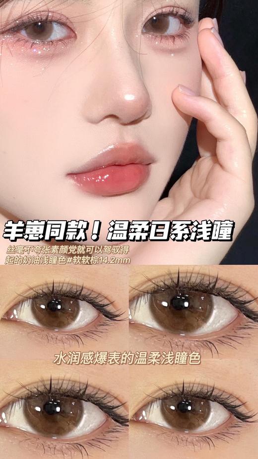 【年抛】款式名字：软软棕 hushlens  |  中直径14.2 着色13.4 | 【同品牌多副美瞳更划算，选款色板在详情页内】 商品图9