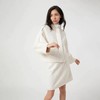 大理石纹绒皮白色半裙 商品缩略图3