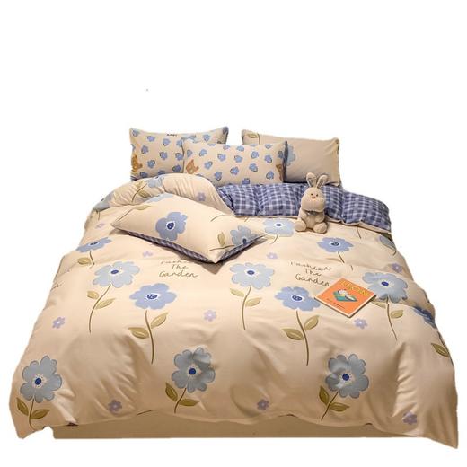 【全面印花四件套 享受如坠云端的触感体验】全棉ins小清新印花纯棉四件套床上用品床单被套宿舍三件套 商品图4