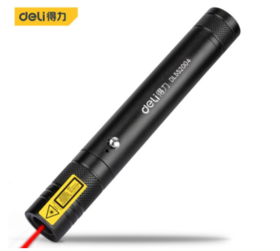 得力DL552004红光激光笔线充220mAh(黑)