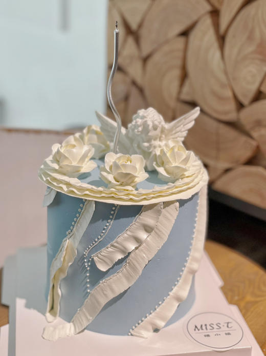 日式韩裱，清新复古，淡雅蓝，也可更换其他颜色，请提前48小时以上预定，5寸小高层 商品图5