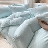 【AB双版 甄选水洗磨毛面料 细腻柔软一触难忘】ins华夫格纯色简约四件套水洗棉床上用品磨毛床单被套三件套 商品缩略图13