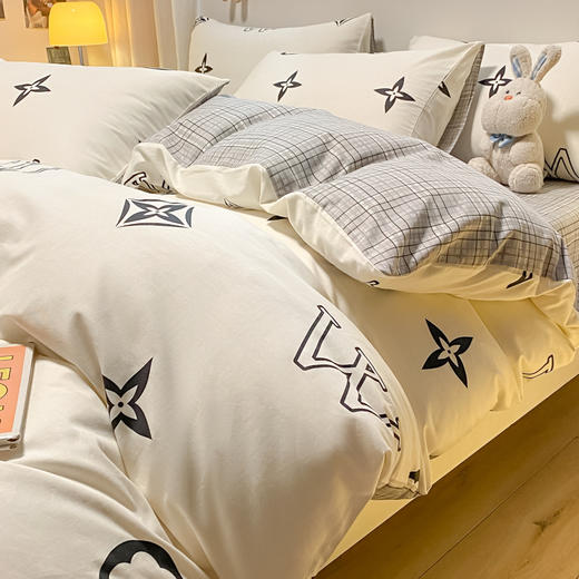 【全面印花四件套 享受如坠云端的触感体验】全棉ins小清新印花纯棉四件套床上用品床单被套宿舍三件套 商品图12