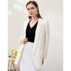 EITIE爱特爱春季新款宽松直筒精致白色大气通勤OL西装外套C2203008 商品缩略图2