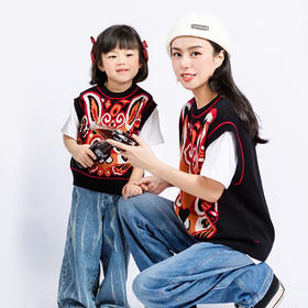 嗨皮兔爷新年亲子年服大团圆马甲（儿童款）[福利品]