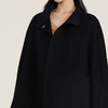 谜底绵羊毛呢大衣女2022冬季新款A型中长款绵呢子外套女224MD1585 商品缩略图3