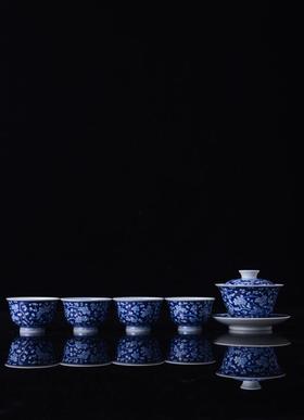 手绘青花冰梅套系