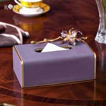 【彼达思】罗比罗丹蝶恋花纸巾盒家用客厅茶几创意办公室轻奢风抽纸盒 商品图0