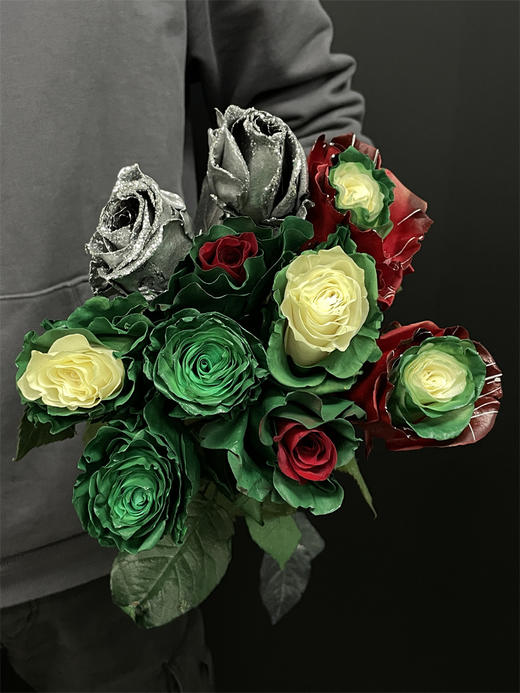 厄瓜多尔圣诞节限定染色混搭系列玫瑰花预售（12月20号左右发货） 商品图5