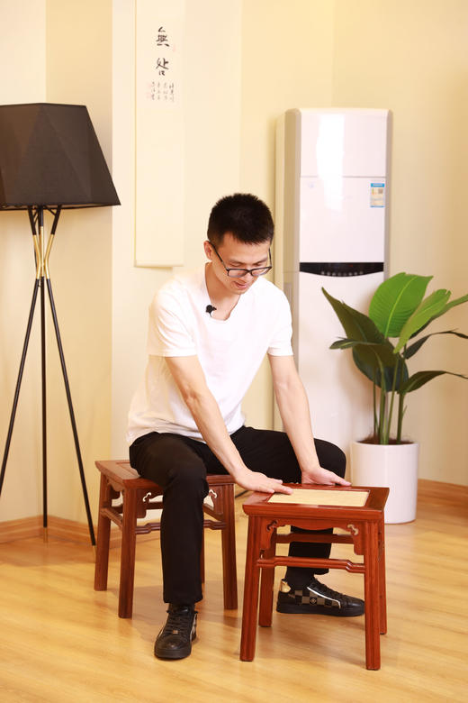 红桥红  家具严选  缅甸花梨(大果紫檀）  【38瓜棱腿方凳】 商品图7