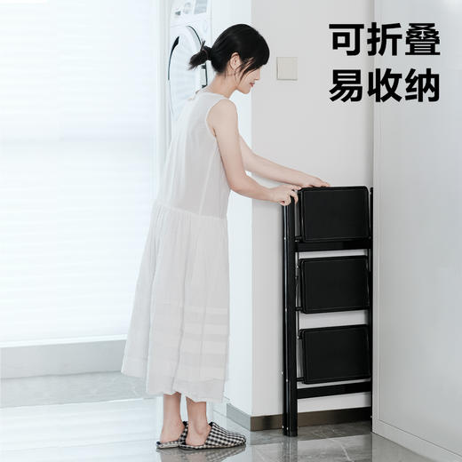 得力折叠梯三步碳钢(黑) 商品图1