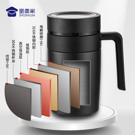 【实付满199送钥匙扣】【可定制温显手柄保温杯】室内不锈钢泡茶水杯 大容量显温保温杯 商品图3