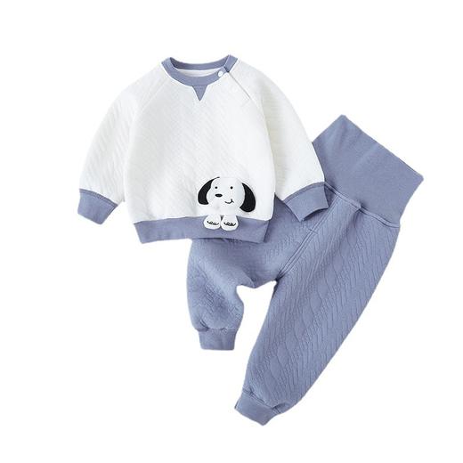 【婴儿高腰保暖套装】婴儿衣服秋冬套装秋季宝宝保暖内衣高腰护肚秋衣秋裤夹棉秋装纯棉 商品图4