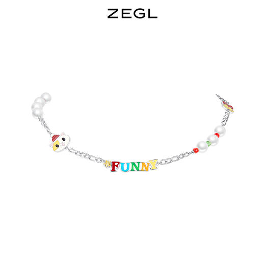 ZEGL设计师圣诞奇妙夜系列小猫咪项链女高级感人造珍珠可爱锁骨链 商品图0