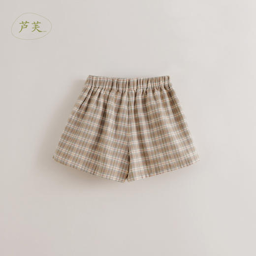 【马克珍妮 芦芙】春装新款 女童法兰绒格纹百褶裙裤230302 商品图1