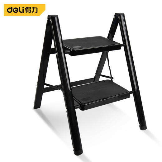 得力折叠梯两步碳钢(黑) 商品图0