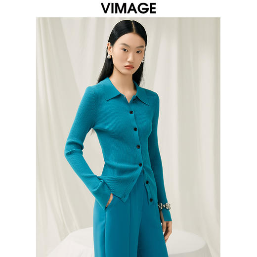 VIMAGE纬漫纪春季新款洋气修身针织衫上衣V1901504 商品图2