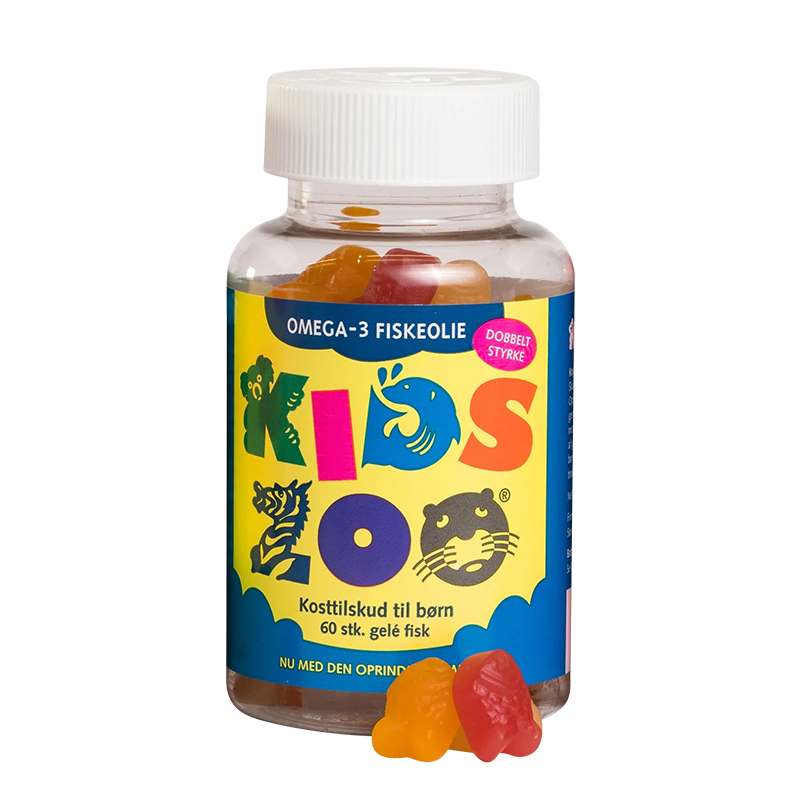 [丹麦]儿童动物乐园欧米茄3鱼油咀嚼维他命60粒. Kids Zoo Omega-3 Fisk 60Stk.