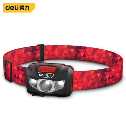 得力DL551403头戴灯(红)190lm1800mAh 商品图0