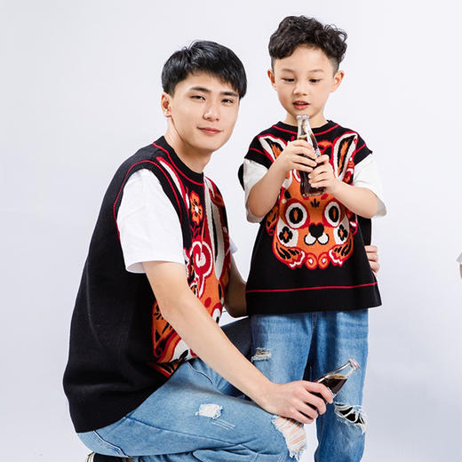 嗨皮兔爷新年亲子年服大团圆马甲（成人款）[福利品] 商品图1