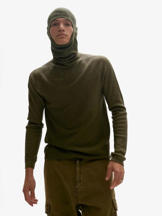 Holden - BALACLAVA SWEATER - STONE GREEN - 男装 - 针织衫 - 石绿色 商品图0