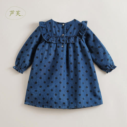 【马克珍妮 芦芙】秋装新款 女童纯棉波点A字连衣裙220320 商品图1
