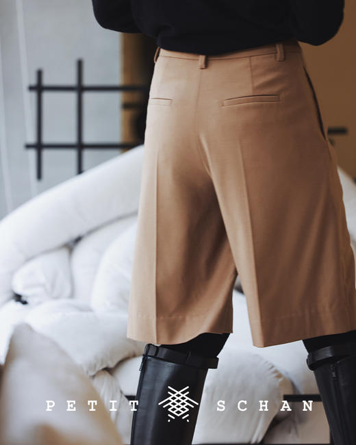 PETIT SCHAN小闪 CLO#167 the little prince 小王子 精纺羊毛羊绒极简显瘦百慕大短裤 商品图1